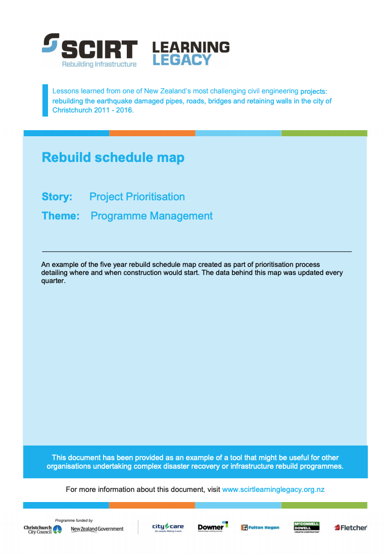 Rebuild schedule map Cover